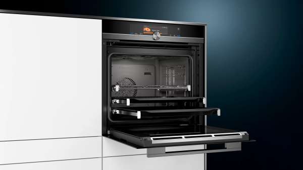 Siemens HS858GXB6 iQ700 Einbau-Dampfbackofen 60 x 60 cm Schwarz, Edelstahl