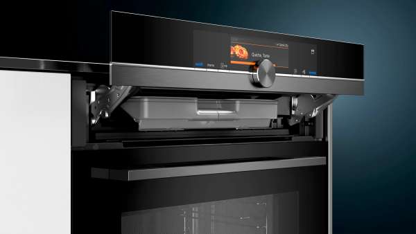 Siemens HS858GXB6 iQ700 Einbau-Dampfbackofen 60 x 60 cm Schwarz, Edelstahl