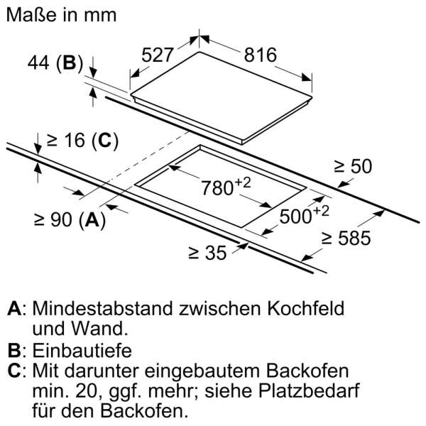 Bosch PKC875N14D Autark-Glaskeramikfeld edelstahl/ Komfort-Profil