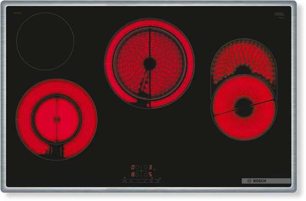 BOSCH PKH845BB1D Serie 4, Elektro-Kochfeld, 80 cm, Schwarz, Mit Rahmen aufliegend