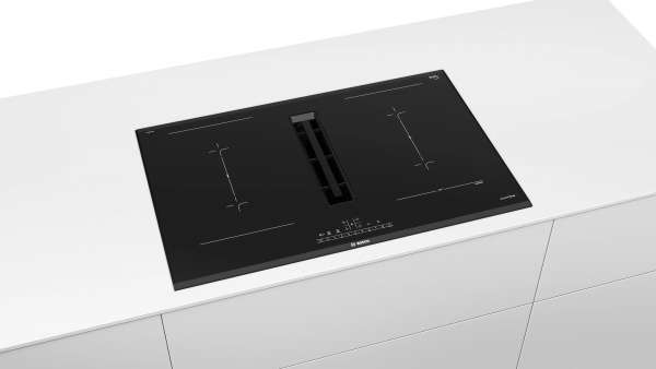 BOSCH PVQ895F25E Serie 6 Kochfeld mit Dunstabzug (Induktion) 80 cm Mit Rahmen aufliegend