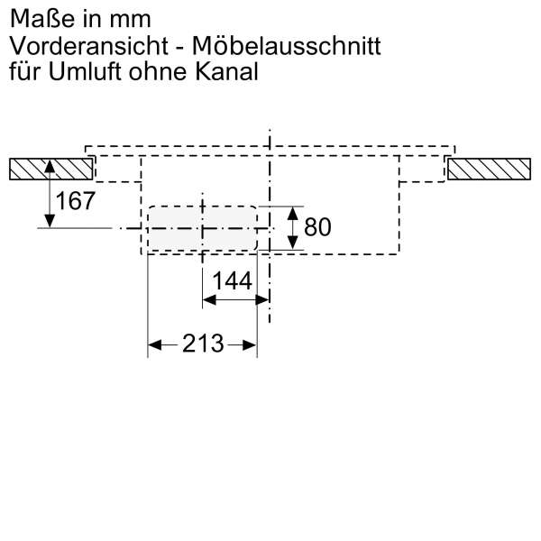 BOSCH PVQ895F25E Serie 6 Kochfeld mit Dunstabzug (Induktion) 80 cm Mit Rahmen aufliegend