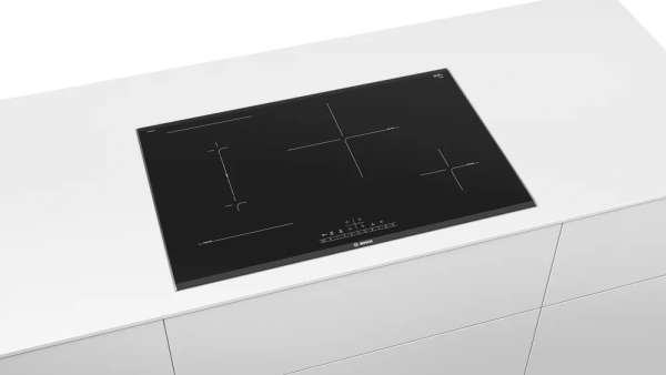 BOSCH PVS875FB5E Induktionskochfeld, 80 cm, Schwarz, Mit Rahmen aufliegend