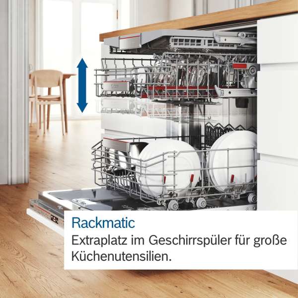 BOSCH SBV6ZB806E Serie 6, Vollintegrierter Geschirrspüler, 60 cm, XXL