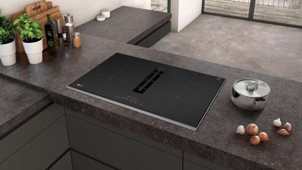 NEFF T48TD7GA6 Induktionskochfeld mit Dunstabzug, 80 cm SET (T48TD7BN2 + Z861SB4)