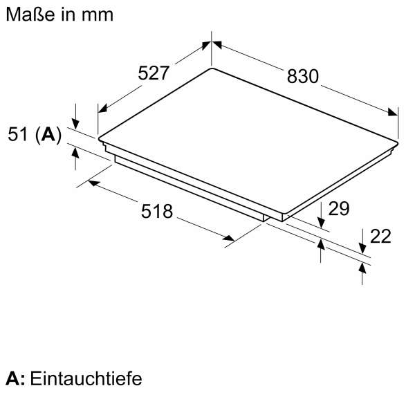 NEFF T68TTV4L0 N 90 Induktionskochfeld 80 cm Schwarz, Mit Rahmen aufliegend