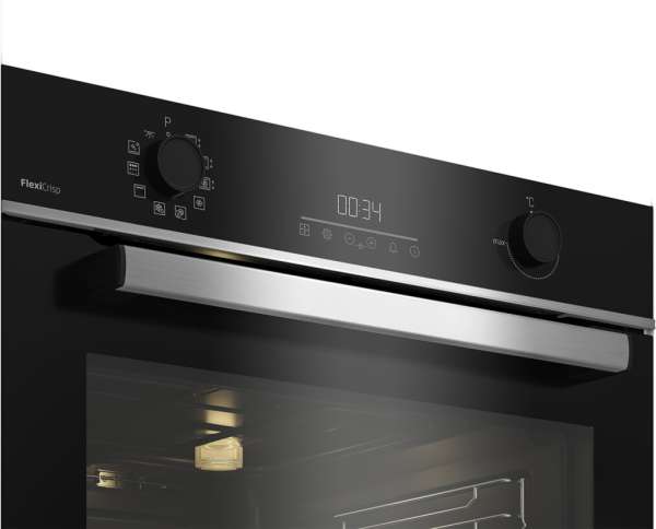 Beko BBIM13300XMPEF Einbau Backofen mit Pyrolyse 72 Liter Schwarz/Edelstahl, EEK A+