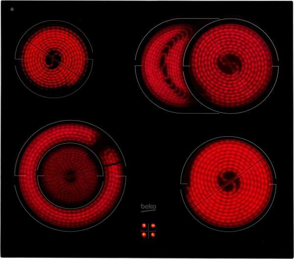 Beko BBUM12328X Einbauherdset Glaskeramik-Kochfeld 8 Heizarten SteamShine-Reinigungsfunktion Edelstahl