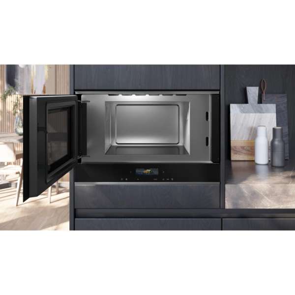 Siemens BF722L1B1 iQ700 Einbau-Mikrowelle, Schwarz, Edelstahl