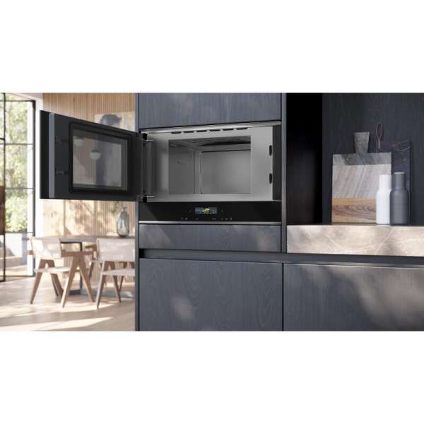 Siemens BF722L1B1 iQ700 Einbau-Mikrowelle, Schwarz, Edelstahl