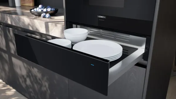 Siemens BI910C1B1 iQ700 Wärmeschublade 60 x 14 cm Schwarz, Edelstahl