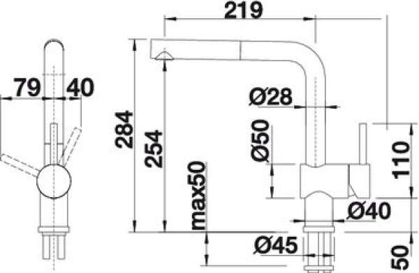 Blanco 516688 Linus-S Küchenarmatur Anthrazit Hochdruck