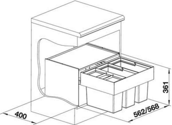 Blanco 518724 SELECT Einbau Abfallsammler