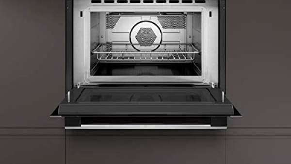 NEFF C1CMG84N0 Einbau Kompaktbackofen mit Mikrowelle N50 / 45,4 x 59,4 x 57,0 cm (H x B x T) / 44 l/Edelstahl/Grill / 15 Automatikprogramme