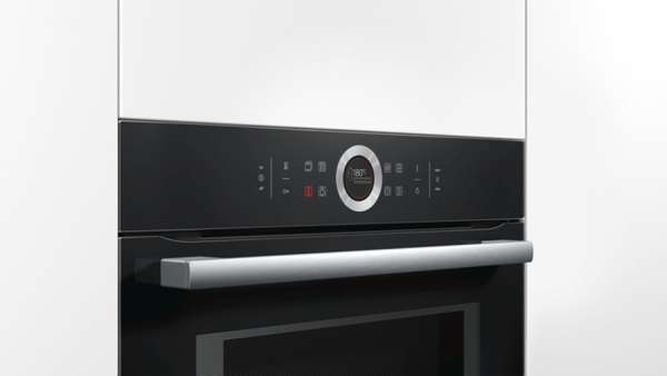 BOSCH CMG7761B1 Serie 8 Einbau-Kompaktbackofen mit Mikrowellenfunktion 60 x 45 cm Schwarz