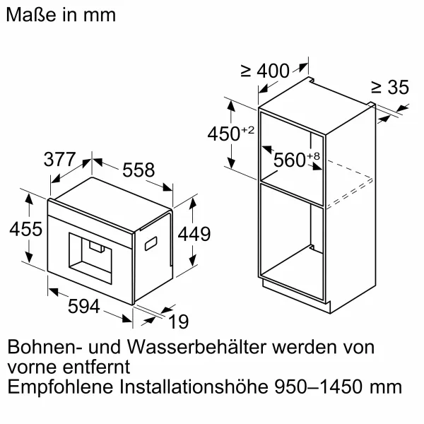 Siemens CT718L1B0 Einbau-Kaffeevollautomat: TFT-Touchdisplay, aroma Select & coffee World für individuelle Kaffeekreationen