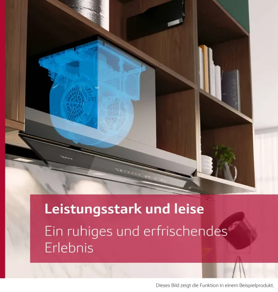 NEFF D67XDP2S0 N 70 Integrierte Designhaube 60 cm Klarglas schwarz bedruckt, Mattschwarz