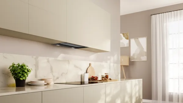 NEFF D67XDP2S0 N 70 Integrierte Designhaube 60 cm Klarglas schwarz bedruckt, Mattschwarz