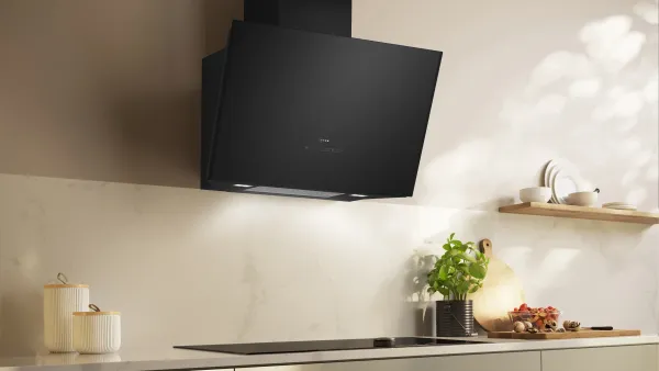 NEFF D88IAN2S0 N 90 Wandesse 80 cm Klarglas schwarz bedruckt, Schwarz