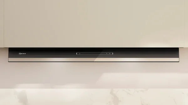 NEFF D97XDP2S0 N 70 Integrierte Designhaube 90 cm Klarglas schwarz bedruckt, Mattschwarz