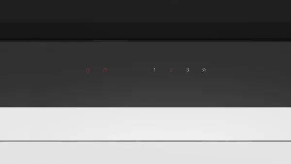 BOSCH DBB97AM60 Serie 6, Integrierte Designhaube, 90 cm, Klarglas schwarz bedruckt, Schwarz