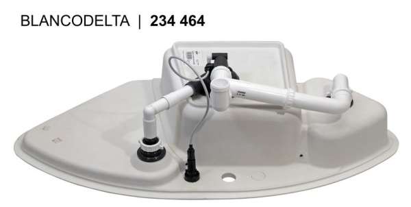 BLANCO 523721 DELTA Keramik jasmin, mit Ablauffernbedienung mit Schale