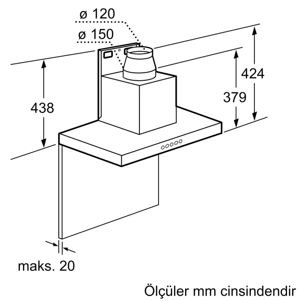 BOSCH DWB06W650 Dunstabzugshaube, 60 cm, Edelstahl