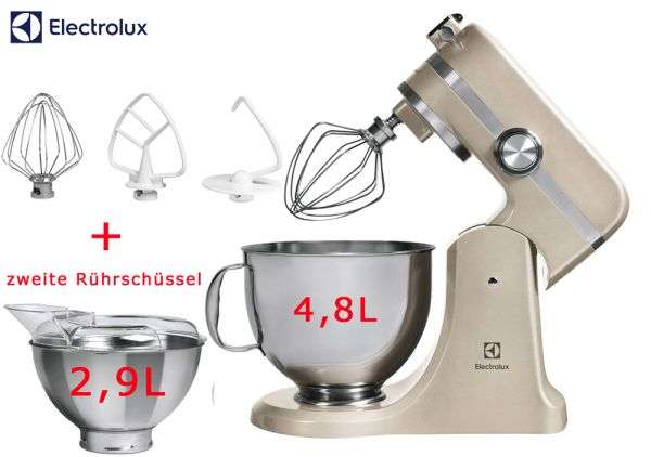 Electrolux EKM4620 Küchenmaschine 1000 Watt Planetar Rührwerk 10 Geschwindigkeiten LED