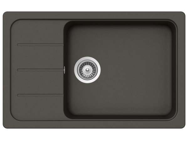 SCHOCK FOMD100LSAGAS Formhaus D-100LS Asphalt  Unterschrank 60 cm Einbauspüle aufliegend CRISTALITE®