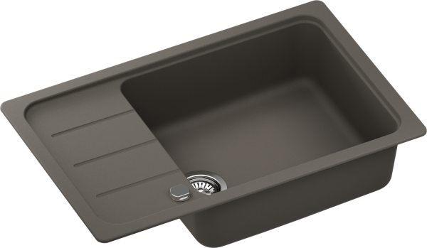 SCHOCK FOMD100LSAGAS Formhaus D-100LS Asphalt  Unterschrank 60 cm Einbauspüle aufliegend CRISTALITE®
