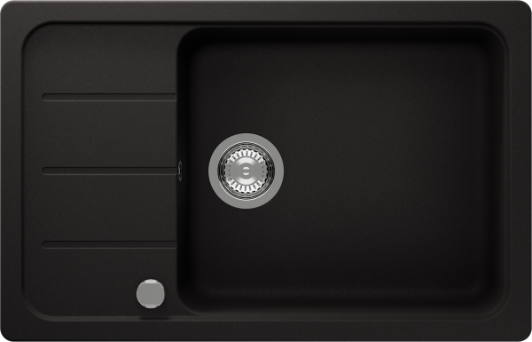 SCHOCK FOMD100LSAGNE Formhaus D-100LS-A Nero Unterschrank 60 cm Einbauspüle aufliegend CRISTALITE®