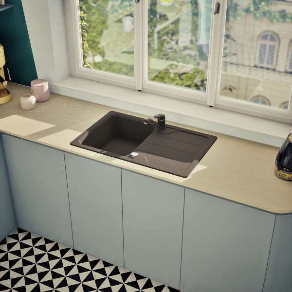 SCHOCK FOMD100SAGNE Formhaus D-100S-A Nero Unterschrank 45 cm Aufliegend CRISTALITE®