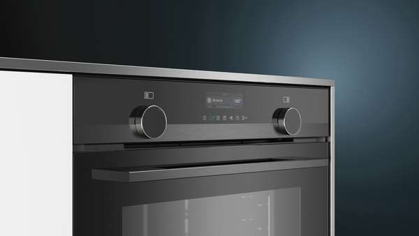 Siemens HB479G5B6 iQ500 Einbau-Backofen Breite 60 cm, Schwarz, Edelstahl