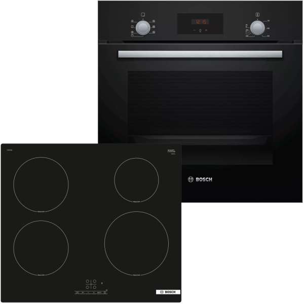 BOSCH HBD234FB65 Einbau-Backofen-Set Einbau-Backofen, Induktionskochfeld (HBF133BA0 + PUE61RBB6E)
