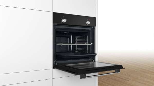 BOSCH HBF010BA0 Serie 2 Einbau-Backofen 60 x 60 cm Schwarz