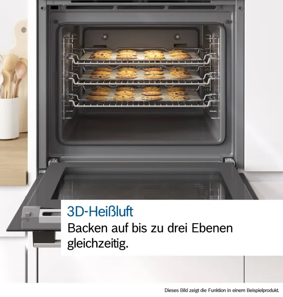 BOSCH HBF010BA1 Serie 2 Einbau-Backofen 60 x 60 cm Schwarz