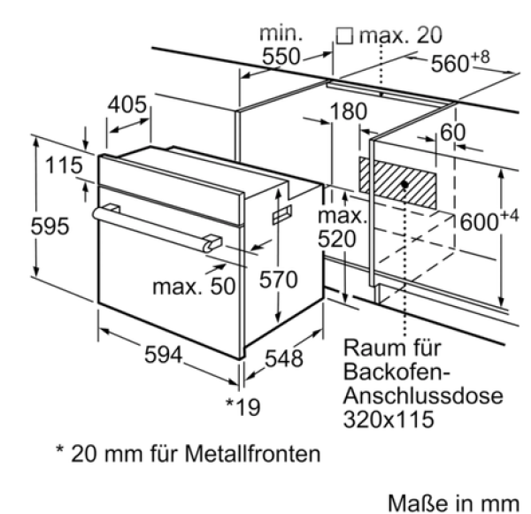 BOSCH HBF114ES0 Serie 2 Einbau-Backofen Edelstahl