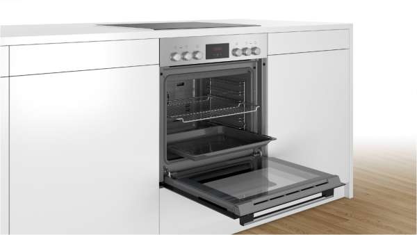 BOSCH HEF113BS1 Serie 2, Einbau-Herd, 60 x 60 cm, Edelstahl
