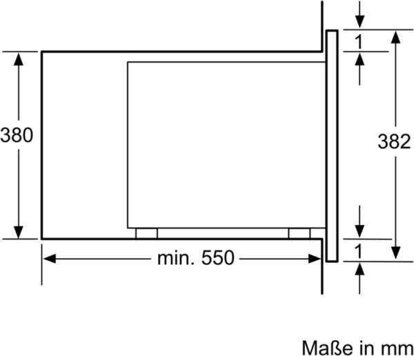 Neff HLAWD53N0 HWB53 Einbau-Mikrowelle schwarz für 60cm breite u.38cm hohe Hochschränke