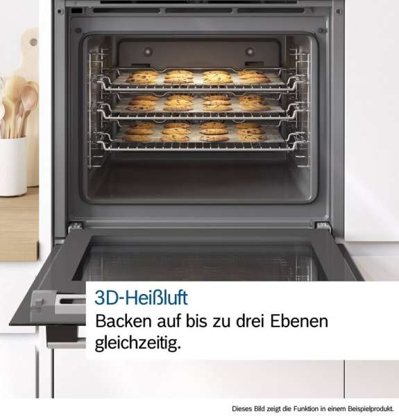 BOSCH HND211LB2 Einbau-Herd-Set Einbau-Herd, Elektro-Kochfeld HEF113BB0 + NKN645GA2E
