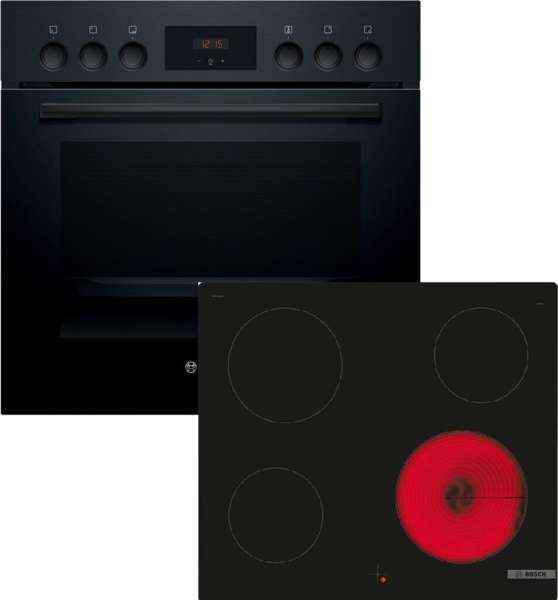BOSCH HNDBB210, Einbau-Herd-Set, (HEF113BB0 + NKE611GA2E), Einbau-Herd, Elektro-Kochfeld