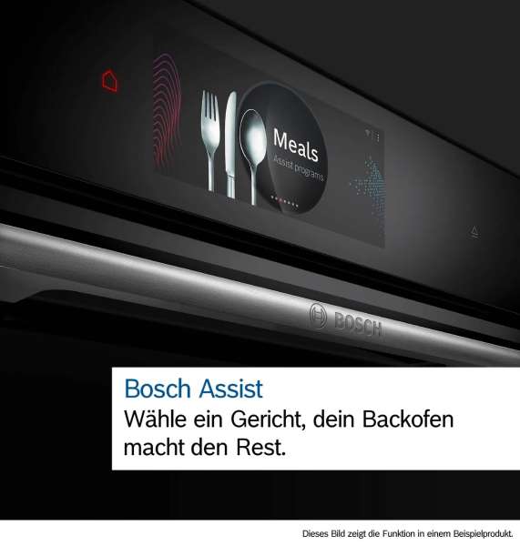 BOSCH HRG7764B1 Serie 8, Einbau-Backofen mit Dampfunterstützung, 60 x 60 cm, Schwarz