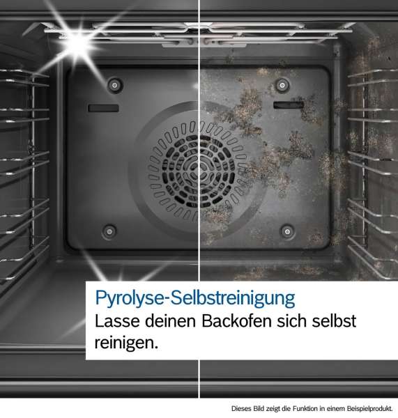 BOSCH HRG7764B1 Serie 8, Einbau-Backofen mit Dampfunterstützung, 60 x 60 cm, Schwarz