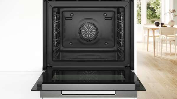 BOSCH HRG7764B1 Serie 8, Einbau-Backofen mit Dampfunterstützung, 60 x 60 cm, Schwarz