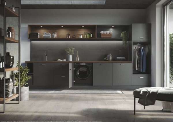 Haier HWDQ90B416FWBB-S  Einbau-Waschtrockner - 9/5 Kg - Schwarz