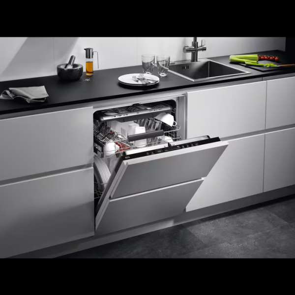 AEG FSK76727P 7000 GLASSCARE, VOLLINTEGRIERTER-GESCHIRRSPÜLER 60 CM, AIRDRY - PERFEKTE TROCKNUNGSERGEBNISSE, MAXIFLEX BESTECKSCHUBLADE, QUICKSELECT DISPLAY