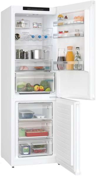 Siemens KG36N2WCF iQ300 Freistehende Kühl-Gefrier-Kombination mit Gefrierbereich unten 186 x 60 cm Weiß