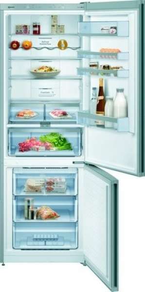 Neff KG7493ID0 N 70, Freistehende Kühl-Gefrier-Kombination mit Gefrierbereich unten, 203 x 70 cm, Inox-antifingerprint