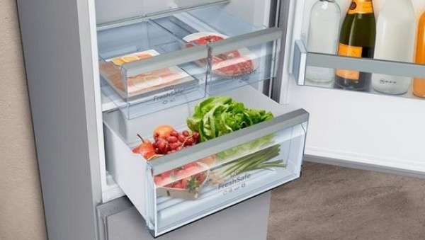 Neff KG7493ID0 N 70, Freistehende Kühl-Gefrier-Kombination mit Gefrierbereich unten, 203 x 70 cm, Inox-antifingerprint