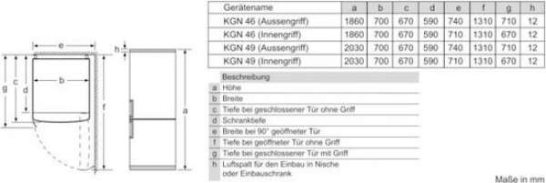 Neff KG7493ID0 N 70, Freistehende Kühl-Gefrier-Kombination mit Gefrierbereich unten, 203 x 70 cm, Inox-antifingerprint